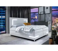 PRATO K18 łóżko kontynentalne LED 200x200 z pojemnikiem